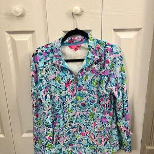 Lilly Pulitzer Blue and Pink Popover